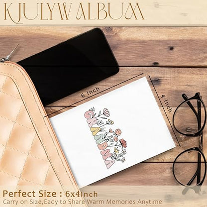 Grandma Photo Album 4x6, Grandma Gifts from Grandson Granddaughter, Great Grandmother Gifts for Christmas Birthday Small Memory Photo Album Book for 18 Pockets Hold 36 Pictures - color: Grandma 01