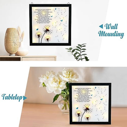 Memorial Gifts LED Shadow Box Sympathy Gift Condolences Grief Dandelion - size: Dandelion