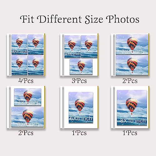 Holoary Self Adhesive Page Photo Album with Metallic Pen Magnetic Self-Stick Scrapbook for 3x5 4x6 5x7 6x8 8x10 Hand Made DIY 40 pages Albums, Printed Kraft Paper Cover Old Map Adventure Memory Book - color: World Map