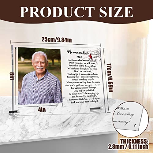 Roowest 1 Pcs Cardinal Memorial Acrylic Picture Frame 7x10 Inch Magnetic | Sympathy Gifts Loss of Loved One, Remembrance Bereavement Gifts, Funeral Memorial for Family, Magnetic Closure Decor - style: Cardinal