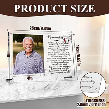 Roowest 1 Pcs Cardinal Memorial Acrylic Picture Frame 7x10 Inch Magnetic | Sympathy Gifts Loss of Loved One, Remembrance Bereavement Gifts, Funeral Memorial for Family, Magnetic Closure Decor - style: Cardinal