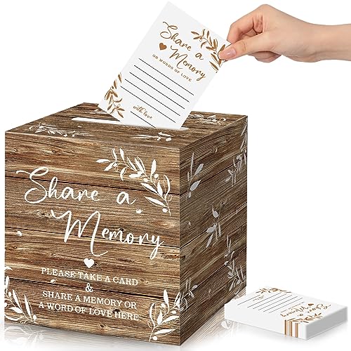 Pajean 50 Share a Memory Cards and Box, Wood Color, Classic - color: Wood Color, style: Classic
