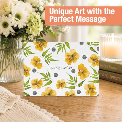 Current Thinking of You Cards | Pressed Flowers, 20 Count, 10 Designs, 5" x 7" Folded, Envelopes Included, Value Pack - style: Pressed Flowers