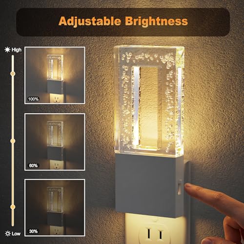 JandCase Night Lights Plug into Wall, Dusk to Dawn Sensor, 3000K Soft White - color: White-3000K, size: 2 Pack