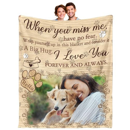 Ship Next Day, Custom Pet Memorial Blanket with Photos - Printed in USA, Personalized Pet Memorial Gifts for Dogs Cats Loss of Pet Sympathy Gift Dog Bereavement Remembrance Pet Loss Gifts - color: Style 16 - Pet