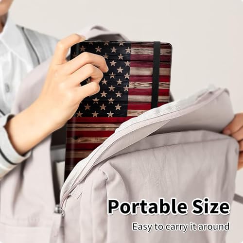Photo Album 4x6 120 Pockets Photos with Elastic Band, PU Leather Photo Books Small Mini Capacity Picture Album for Family Wedding Travel Anniversary Baby Vacation Pictures, American Flag - color: American Flag