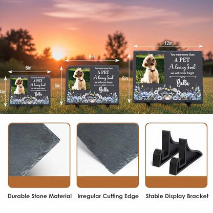 Custom Dog Memorial Stone for Loss Pet, Garden Rocks - color: Memorial 1