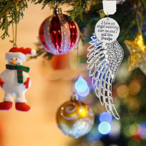 Memorial Ornaments Christmas Single Wing, Loss of Loved one Sympathy Gifts,Memorial Ornaments for Loss of Loved Dad (Grandpa) - color: Grandpa, size: single wing