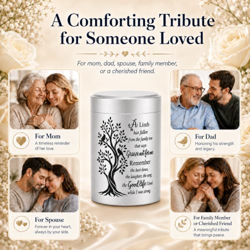 8-Piece Small Urns for Human Ashes, 2.7 Inch Mini Keepsake Cremation Urns Set for Family Sharing, Decorative Memorial Ashes Holder, Funeral Bereavement Gift
