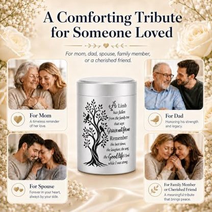 8-Piece Small Urns for Human Ashes, 2.7 Inch Mini Keepsake Cremation Urns Set for Family Sharing, Decorative Memorial Ashes Holder, Funeral Bereavement Gift