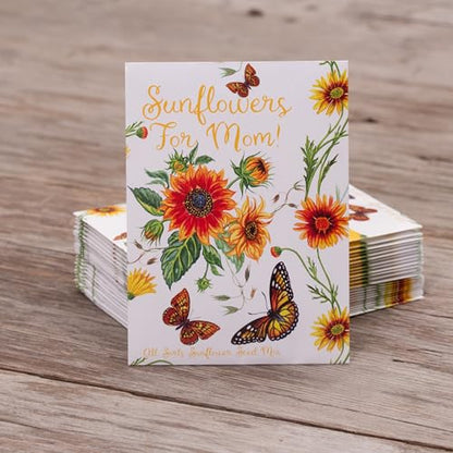 25 Sunflowers for Mom - Happy Mothers Day - Sunflower Seed Packets - style: Sunflowers for Mom