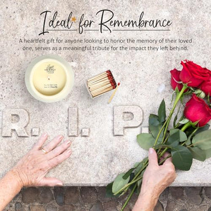 Pavilion Gift Company - 'In Memory, Light Remains' 19176 - White Ceramic Candle with Soy Wax in a Delicate Jasmine Scent, Thoughtful Sympathy, Remembrance, and Condolence Gift - 8 Ounces - style: In Memory, Light Remains