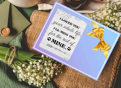 Dog Memorial Picture Frame - In Loving Memory Wood Photo Frame, Sympathy & Bereavement Gifts for Loss of Dog - I Loved You Your Whole Life Frame - Pet Remembrance Gift - style: Dog Memorial 8