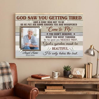 KiKiLuna Custom Memorial Photo Frame Gift for Loss of Loved One - color: Design 2