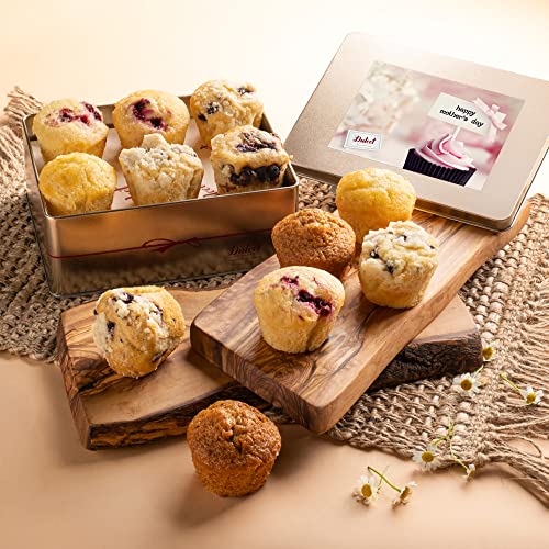 Dulcet Gift Baskets Mothers Day Old Fashioned Muffin Assortment — Blueberry, Cranberry, Corn & Banana Nut for Mom, Family & Office Celebrations - Personal Note Option Available - color: Mother's day
