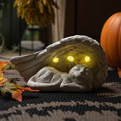Forever My Guardian Angel Cat Memorial Garden Solar Light Gift