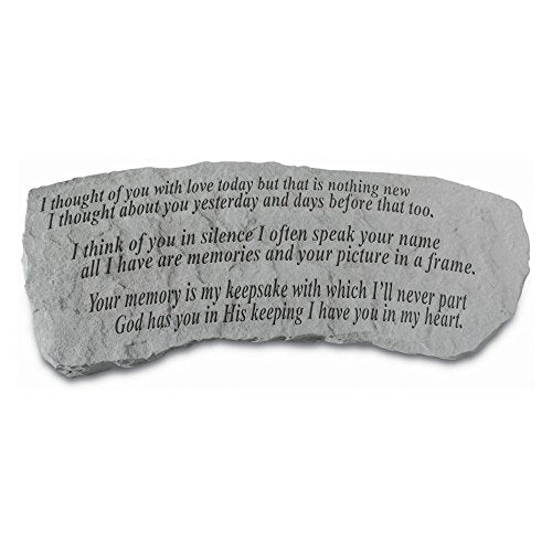 Kay Berry Stone Bench- I Thought of You with Love