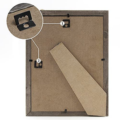 Sapowerntus 5x7 Rustic Picture Frames Wooden Farmhouse Heart Photo Frame - size: 5x7 in (single)