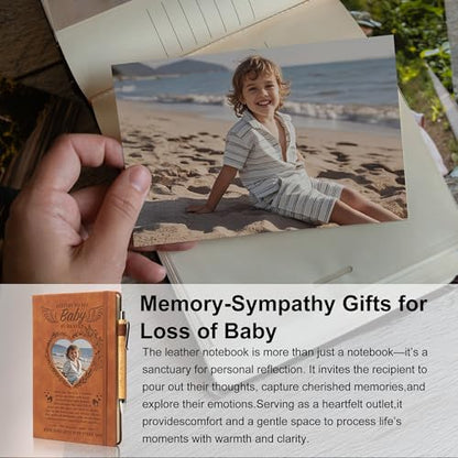 Letters to My Baby in Heaven: Memorial Gifts for Loss of Child, A5 Grief Journal with Heart Photo in Cover, Pocket Hug Keychain& Pen, Miscarriage Get Well Gift for Women Parents Mothers - style: Baby
