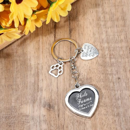 Tyqour Dog Keychain Dog Memorial Gifts Personalized Photo Keychain Dog Passing Away Gifts, Dog Remembrance Gift, Pet Memorial Keychain for Dogs