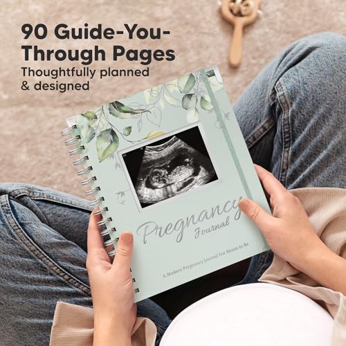 Pregnancy Journal for First Time Moms Gifts - 90 Pages Hardcover (Sage) - color: Sage