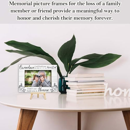 Memorial Gifts Loss of Grandma, Sympathy Picture Frame, Remembrance Gifts Wooden Photo Frame with Easel, 4x6 Bereavement Picture Frame for Tabletop Display - G07 - style: Loss of Grandma