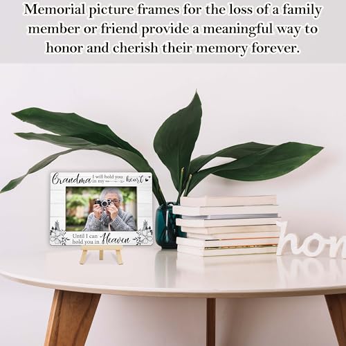 Memorial Gifts Loss of Grandma, Sympathy Picture Frame, Remembrance Gifts Wooden Photo Frame with Easel, 4x6 Bereavement Picture Frame for Tabletop Display - G07 - style: Loss of Grandma