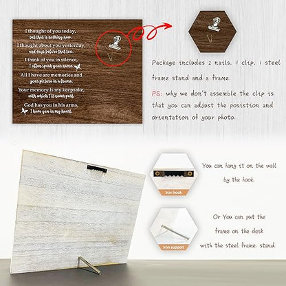ZENNLAB Memorial Picture Frame for Loss of Loved One, Sympathy & Bereavement Gifts for Mother, Father & Grandparents, In Memory of Loved One - style: Memorial frame