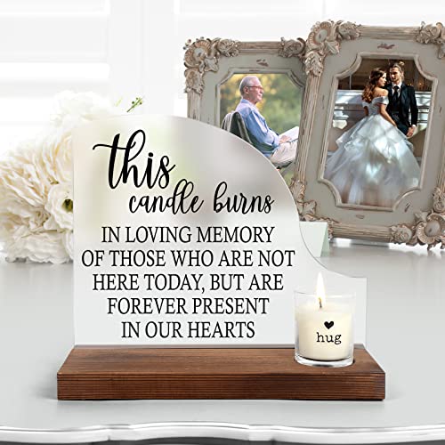 Memorial Table Sign for Weddings & Receptions - Sympathy Gift in Loving Memory - Wooden Welcome Rustic Sign for Gifts & Anniversaries - color: Pine