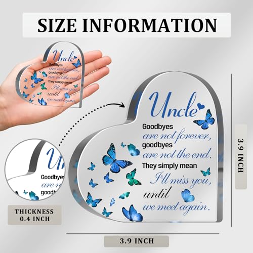 Sympathy Memorial Gifts for Loss of Uncle, Loss of Uncle Sympathy Gifts, Bereavement Condolences Grief Gifts, Funeral Memorial Decor Sign, Remembrance Plaque for Loss Uncle - style: Uncle