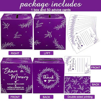 Pajean 50 Share a Memory Cards and Box, Purple, Classic - color: Purple, style: Classic