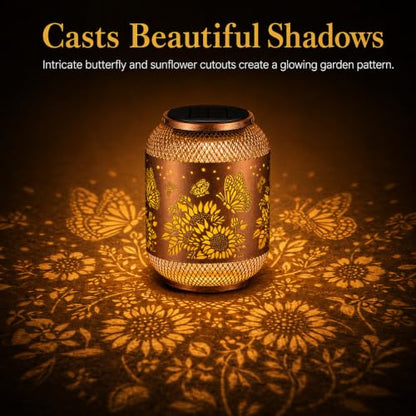 Butterfly Solar Lantern Outdoor Hanging Solar Garden Light Gifts for Women - color: Butterfly