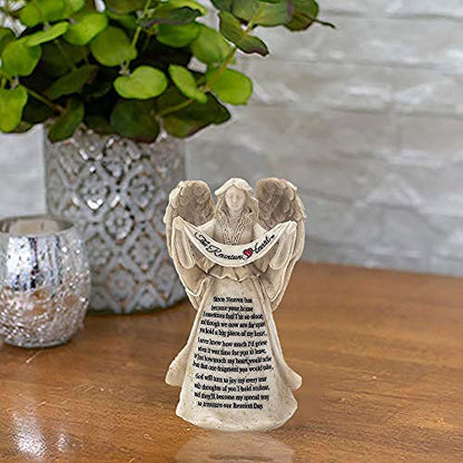 The Reunion Heart in Memory Resin Stone 6 inch Angel Figurine