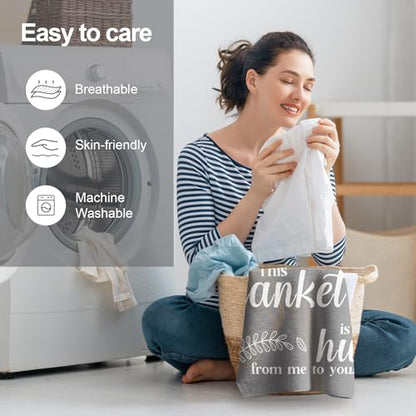 Get Well Soon Gifts, Inspirational Gifts for Her Him, Cancer Care Gifts for Women or Men, Encouragement Healing/After Surgery/Thinking of You Gifts, Hug Blanket 60"x50"(Grey)… - color: Grey