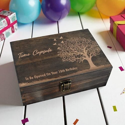Baby Time Capsule Box to Open at 18, Baby Shower & First Birthday Gift - size: Medium, style: Time Capsule