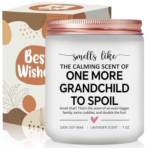 Pregnancy Announcement for Grandparents - Baby Announcements Ideas - Pregnancy Reveal to Parents - Grandma and Grandpa Expecting Announcement - Baby Shower Gifts - Lavender Scented Candle - color: Baby Announcement Gift