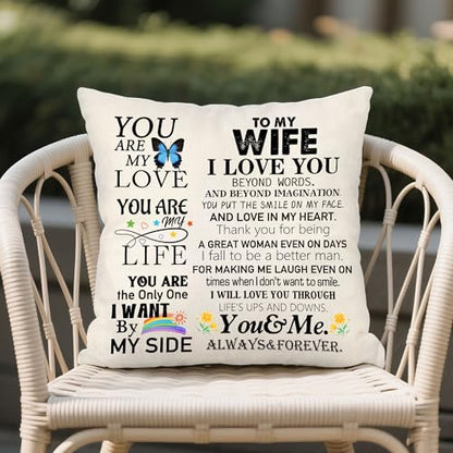 to My Bonus Mom You Mean Way Too Much for Me Gift Ideas Throw Pillow Covers for Bonus Mom from Bonus Daughter Binus Son Birthday Mother's Day Thanksgiving - color: Bonus Mom