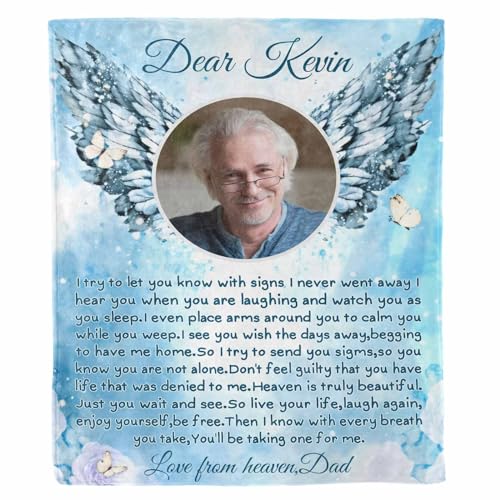 Custom Memorial Blanket with Photo - Sympathy Gift for Loss of Loved One - color: Style 5