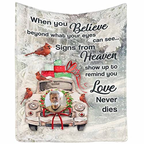 InterestPrint Personalized in Loving Memory Blanket, Love Never Disappear Warm Bed Blankets for Family Friends - color: Multi 30, size: 30 x 40 Inches