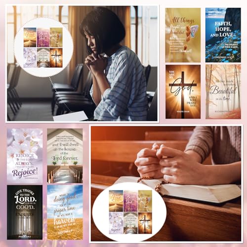 50 Pcs Church Bulletins Paper Bulk Package of 10 Styles 8.5 x 11 Church Worship Bulletins Gospel Tracts Welcome The Congregation Cards Bible School Study Supplies for Share Church Information