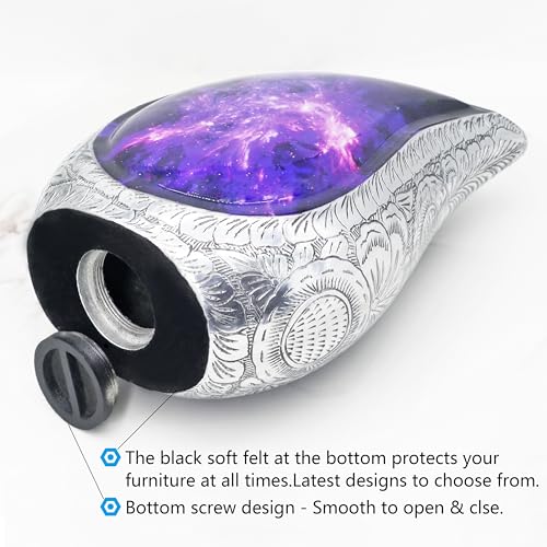 M MEILINXU Purple Urns for Human Ashes Adult Female, Cosmic Galaxy Teardrop - color: Purple & Blue, size: Large / Full Size