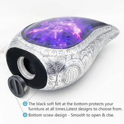 M MEILINXU Purple Urns for Human Ashes Adult Female, Cosmic Galaxy Teardrop - color: Purple & Blue, size: Large / Full Size