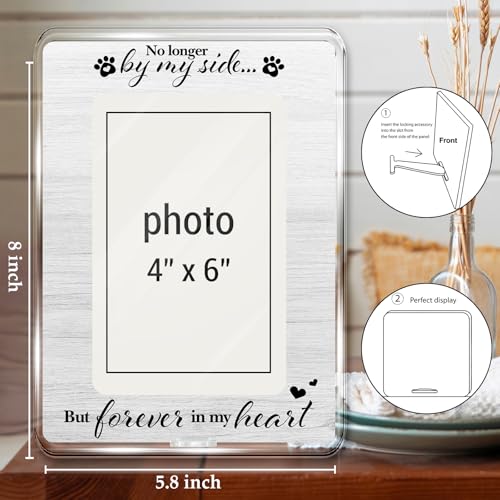 Pet Memorial Picture Frame Gifts for Dogs Cats | Loss of Dog Sympathy Gifts, Bereavement Remembrance Gift Picture Frame for 4 x 6 Inch Photo - color: No