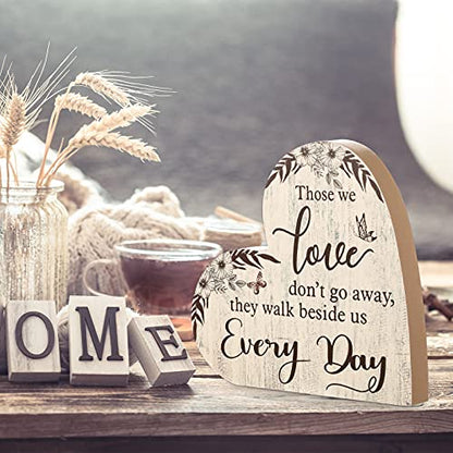 Jetec Sympathy Gift Memorial Wooden Heart for Loss of Loved One,Simple Style - style: Simple Style