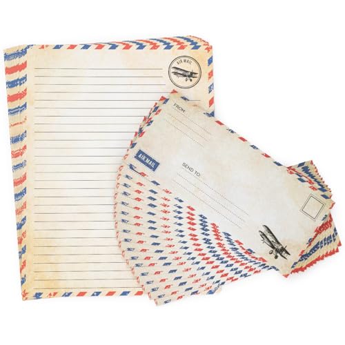 Airmail Letter Set - Make Long Distance Messages Feel More Meaningful - color: 60 PACK AIRMAIL