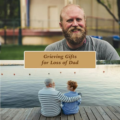 Dad Grieving Gift, Sympathy Condolence Remembrance Memorial Gifts | Letters To My Dad In Heaven Faux Leather Journal with Window Cover 200 Pages A5 Lined for Family Friend Who Loss of Father - style: Dad