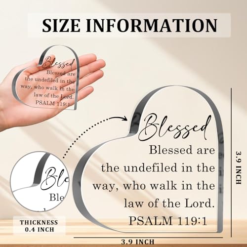 Christian Gifts for Women, Christian Plaque Sign, Inspirational Religious Birthday Gifts, Bible Verse Gifts for Family Sister Friend Mom Faith Based Decorative Paperweight Accessories - style: Christian 01