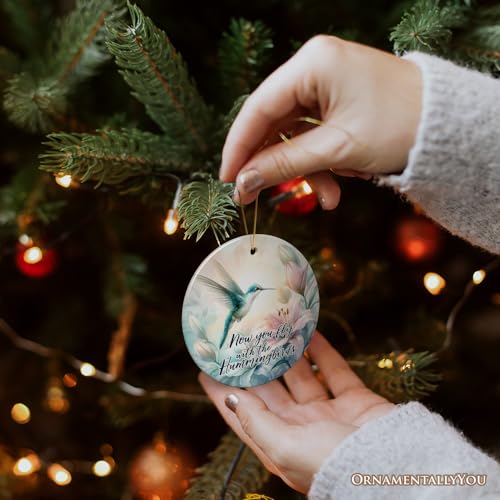 Ethereal Fly with The Hummingbirds Ornament, Remembrance Gift - color: Ethereal Fly With the Hummingbirds Ornament, Remembrance Gift
