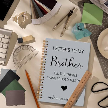 OINDADE Loss of Brother Sympathy Gifts Grief Notebook Journal, Letters to My Brother in Heaven Journal, Memorial Notebooks Gifts for Loss ofBrother, In Loving Memory Sympathy Gifts, 6x8.2In - color: brother