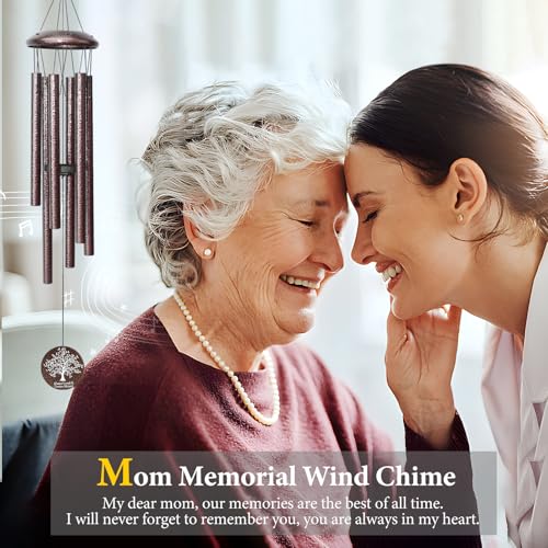 Memorial Gifts for Loss of Mom, 25'' Memorial Wind Chimes for Loss of Mother, Sympathy Gifts for Lose of Mom Mother, Bereavement/Condolence/Remembrance Gifts - size: Mom